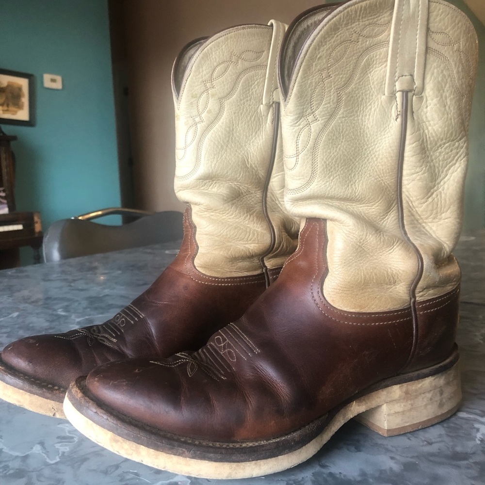 Leather cowboy boots